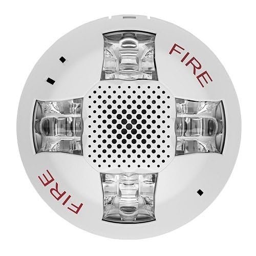 EGCSVWF Genesis Ceiling Speaker/Strobe, White, 15-115 cd, Fire Marking, High-Performance Notification Device with Field-Selectable Light Output