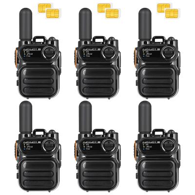 4G LTE PoC Walkie Talkies Unlimited Range Global Lifetime Free Push-to-Talk Over Cellular Two Way Radios Nationwide Long Distance PTT Radios for Family, Logistics & Company 6pcs with SIM Card (6)