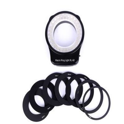tubanlkey Photography Fill Light, Macro Flash: Suitable for Close-up Shooting of Still Life, Jewelry, Oral Dentistry, Insects, etc. (Ring Light + Full Set of Adapter Rings)