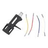 Mulayer Gramophone Bracket, Phonograph Access Replacement, Black Mounting Bracket with 4pcs Wires, Compatible with All Kinds of Phono Turntables, view 1