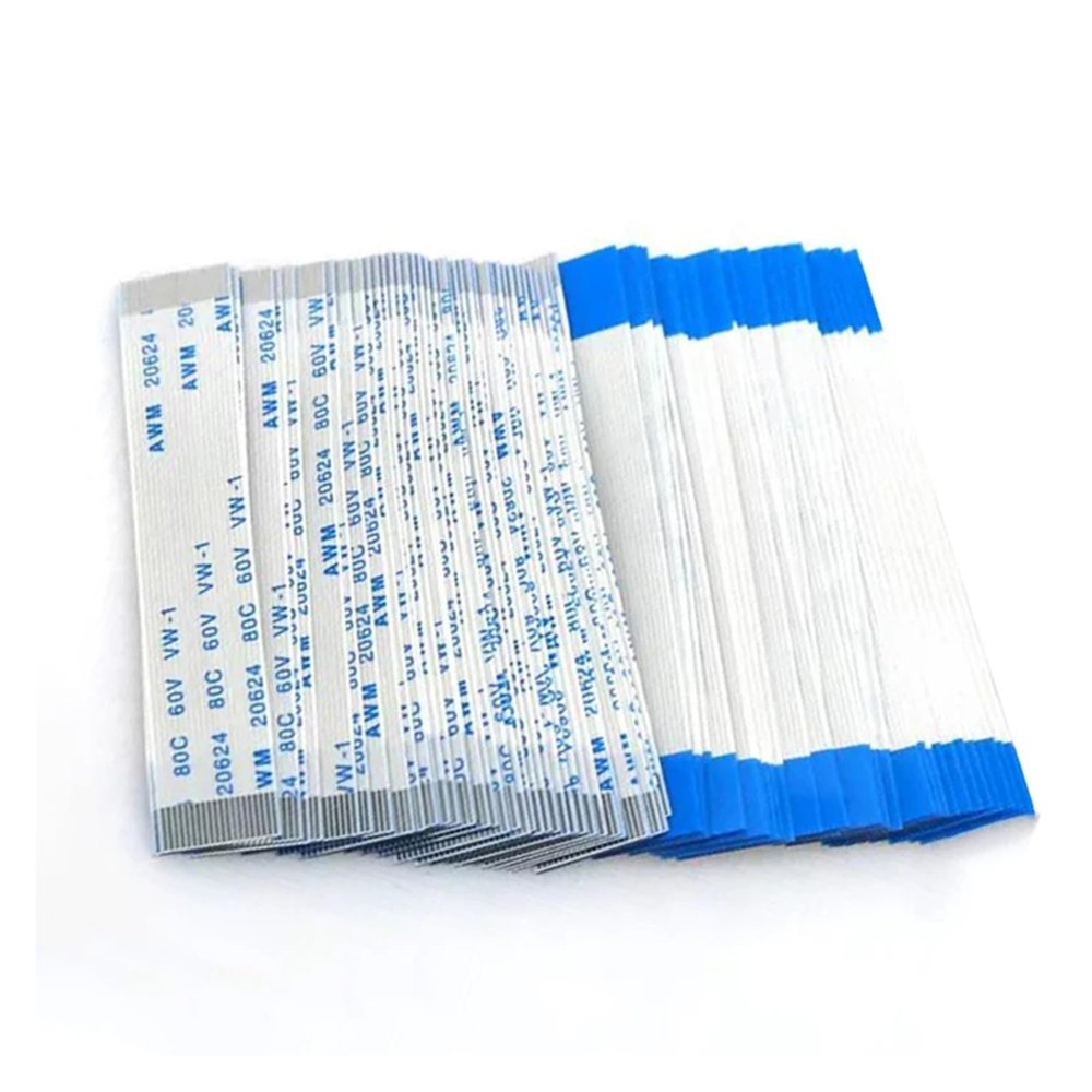 BHUPWZE 5PCS FPC FFC Ribbon Flexible Flat Cable 4/5/6/8/10/12/14/16/18/20/30/40-80Pin Pitch 0.5MM 1.0MM A-Type Wire Length(50MM,Reverse_0.5MM_10P)