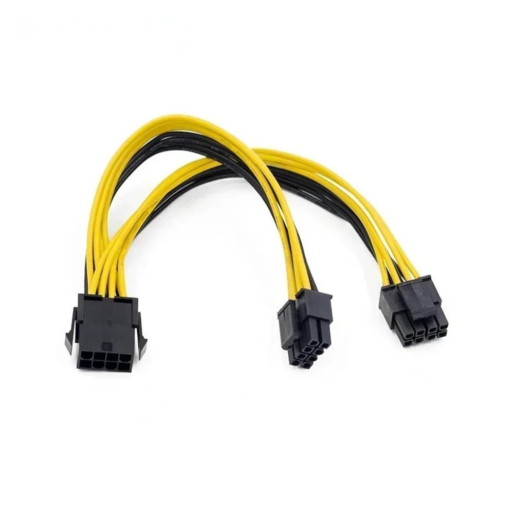 VSVAKHXC EPS CPU 12V 8Pin Female to Dual 8Pin (4+4) Pin EPS 12V Male Motherboard Power Supply Cable Y Splitter Adapter Sleeve
