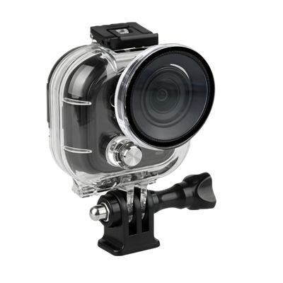 Fotoleey Waterproof Case for Insta360 Go Ultra - 50 Meters Depth,Pressure-Boosted Seal, PC+Tempered Glass, Invisible Base Included
