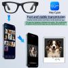 AI Smart Glasses with Camera, 1080P Video Recording, AI Real-Time Translation, Bluetooth Open-ear Audio, Voice Assistant, Hands-Free Calls, Recording & Vlog, Smart Travel Glasses for Women and Men view 3