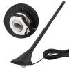 Tbest Car Active Amplified DAB FM Antenna Universal Roof Mount Radio Aerial Digital Signal Booster for Vehicles RVs Black ABS PVC 12V view 3