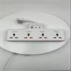 Wall Mount Power Strip with 4 AC Outlets and USB-C (20W) & USB Ports, Plug Extender with Individual Switches, Space Saving Design for Home, Office & Travel  White view 3