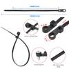 8in Nylon Universal Cable Tie,Multipurpose 2026 Upgraded Heavy Duty Black Zip Ties with Screw Hole 75lbs Mountable head Cable Ties management for Indoor & Outdoor Use (Hole Tie 100Pcs) view 2