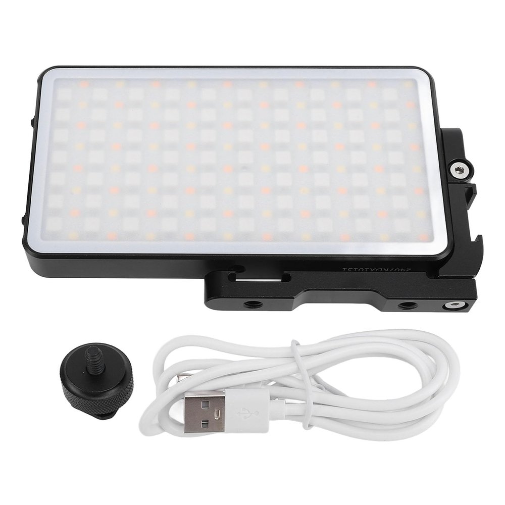 12W Color LED Fill with Cold Shoe Mount, Photography Fill, 2700 to 10000K Stepless Dimming, 360 Rotating Portable Video for Photography, Videography, Live Streaming