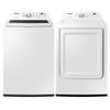 Samsung WA44A320KIT1 White Top Load High-Efficiency Smart Washer and Dryer Pair 4.5 Cu Ft Washer 7.4 Cu Ft Electric Dr view 4