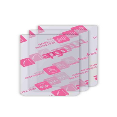 apgo 3x Ultra-Clear Hybrid protective glass compatible with Pax A960, flexible nano glass, great replacement for tempered glass, scratch-resistant, full glue