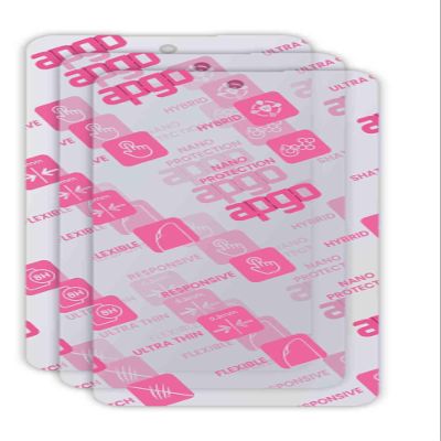 apgo 3x Ultra-Clear Hybrid protective glass compatible with Acer Sospiro A62LX, flexible nano glass, great replacement for tempered glass, scratch-resistant, full glue