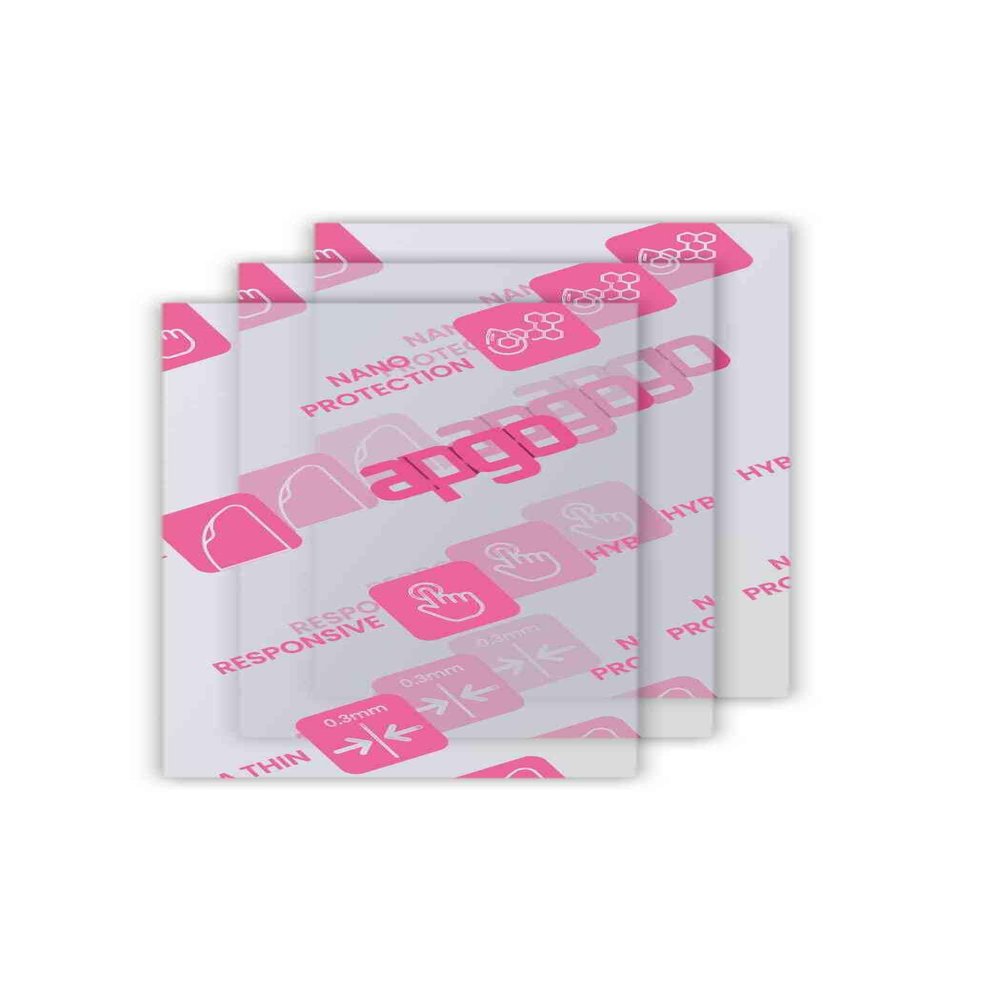 apgo 3x Ultra-Clear Hybrid protective glass compatible with Sony XAV-3600, flexible nano glass, great replacement for tempered glass, scratch-resistant, full glue