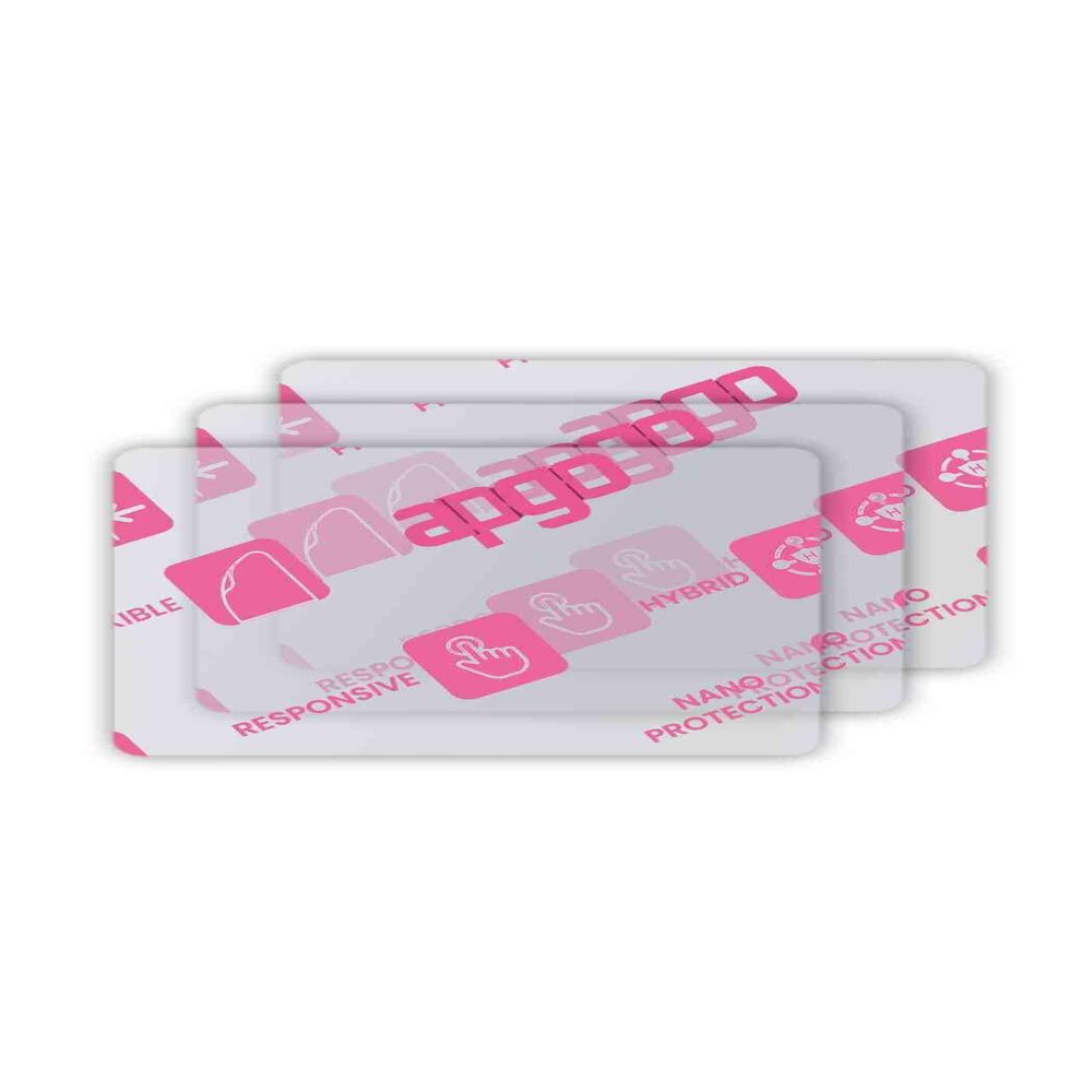 apgo 3x Ultra-Clear Hybrid protective glass compatible with Pax D177, flexible nano glass, great replacement for tempered glass, scratch-resistant, full glue