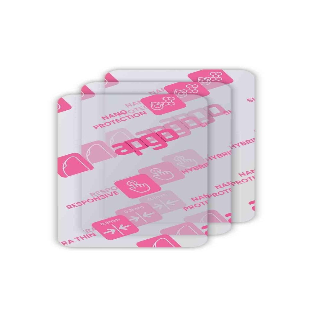 apgo 3x Ultra-Clear Hybrid protective glass compatible with Pax A910S Standard, flexible nano glass, great replacement for tempered glass, scratch-resistant, full glue