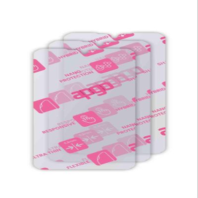 apgo 3x Ultra-Clear Hybrid protective glass compatible with Pax A6650, flexible nano glass, great replacement for tempered glass, scratch-resistant, full glue