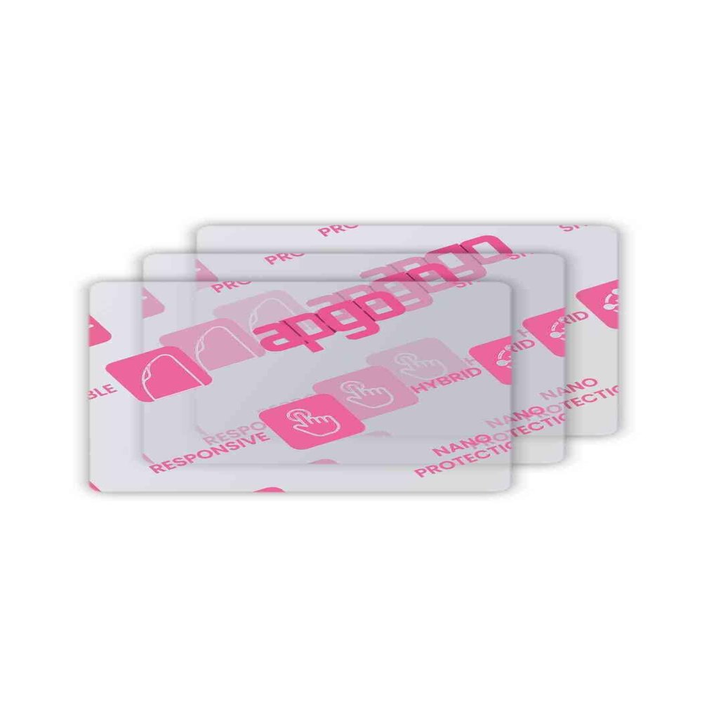 apgo 3x Ultra-Clear Hybrid protective glass compatible with Pax D188, flexible nano glass, great replacement for tempered glass, scratch-resistant, full glue