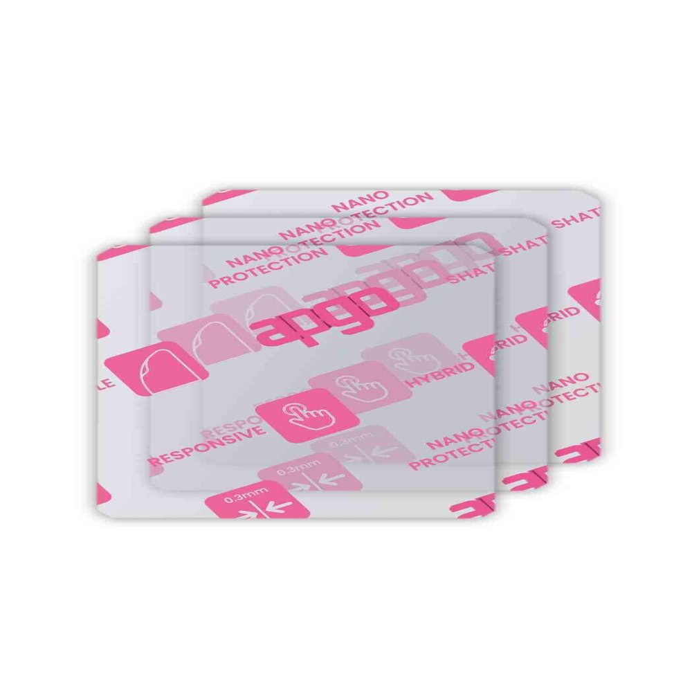apgo 3x Ultra-Clear Hybrid protective glass compatible with Pax S920, flexible nano glass, great replacement for tempered glass, scratch-resistant, full glue