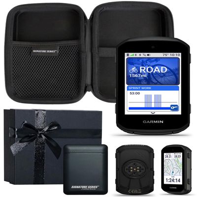 Garmin Edge 550, Compact GPS Cycling Computer, Signature Series Gift Bundle