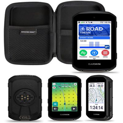 Garmin Edge 850, Compact GPS Cycling Computer, Vivid Color Touchscreen Display, Bike-Specific Mapping, Advanced Training and Performance Insights | Signature Series Case Bundle
