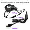 1pcs 7530 7cm 5V USB Portable BBQ Fan for Air Blower with Speed Adjustment(Speed Control Cable) view 4