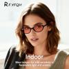 R.F.YFQH Indoor FL-Rose Oval Tinted Migraine Glasses for Light Sensitivity, Photophobia & LED Fluorescent Glare JF6225 view 3