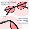 R.F.YFQH Indoor FL-Rose Oval Tinted Migraine Glasses for Light Sensitivity, Photophobia & LED Fluorescent Glare JF6225 view 4