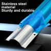 Cable Protector Cord Cover Floor Cord Hider, Stainless Steel, Thickened & Anti-Trampling, 100cm with Perforated Edges for Home, Office(1x4.6x100cm/0.39x1.8x39in) view 3