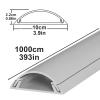 393in Cable Protector Cord Cover Floor, PVC Cord Hider with Self Adhesive Flame Retardant, Easy Install Hide Wires for Home Office Desk(2.2x10x1000cm/0.86x3.9x393in) view 2
