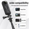 JYmusaecoin Bullet Time Handle Tripod Rotating Grip with Invisible Selfie Stick for Insta360 X5/X4, DJI Osmo Pocket 3, GoPro, 47" Extendable, Free 1/4" Adapter view 3
