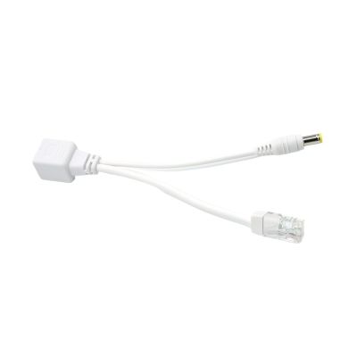 POE Cable, Passive Ethernet Power Adapter Cable, POE Splitter, RJ45 Power Module, 12V(White Male)