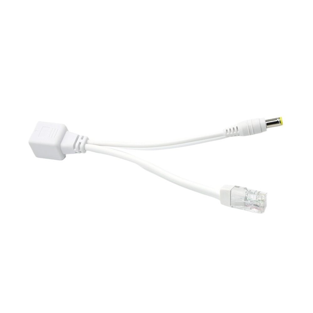 POE Cable, Passive Ethernet Power Adapter Cable, POE Splitter, RJ45 Power Module, 12V(White Male)