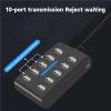 10-Port USB 2.0 Docking Station Portable Multi-Function Hub Hi-Speed Multi-Link USB Splitter for Mobile Phone Tablet view 4