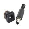 10PCS DC Power Socket, 5.5x2.1mm Connectors DC Power Plug, Male Female Jack Socket Nut Panel Mount Power Adapter Connector (Model 5) view 3
