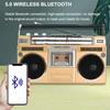 QUGURLID Portable Retro Boombox,Classic Style Retro CD Player Boombox,USB Recording,Bluetooth Receiver+Speakers,Headphone Jack,for Family view 4
