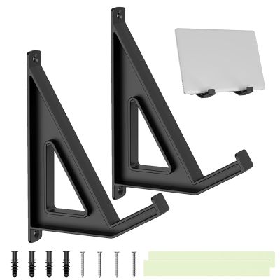 Keyboard Holder Wall Mount - Tablet Organizer, Adjustable Wall Shelf for Computer and Laptops, Heavy-Duty Storage Bracket | Space-Saving Holder for Books, Routers, Paintings, Pictures, Home Office Roo