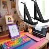 Keyboard Holder Wall Mount - Tablet Organizer, Adjustable Wall Shelf for Computer and Laptops, Heavy-Duty Storage Bracket | Space-Saving Holder for Books, Routers, Paintings, Pictures, Home Office Roo view 2
