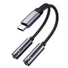 Jadebones 2 Pack USB C to Dual 3.5mm Female Headphone Splitter, Type C to Dual 3.5mm Audio Jack Adapter Compatible with iPhone 17/16/15 Series, iPad Pro, Galaxy S24/23, Pixel 7/6 view 1