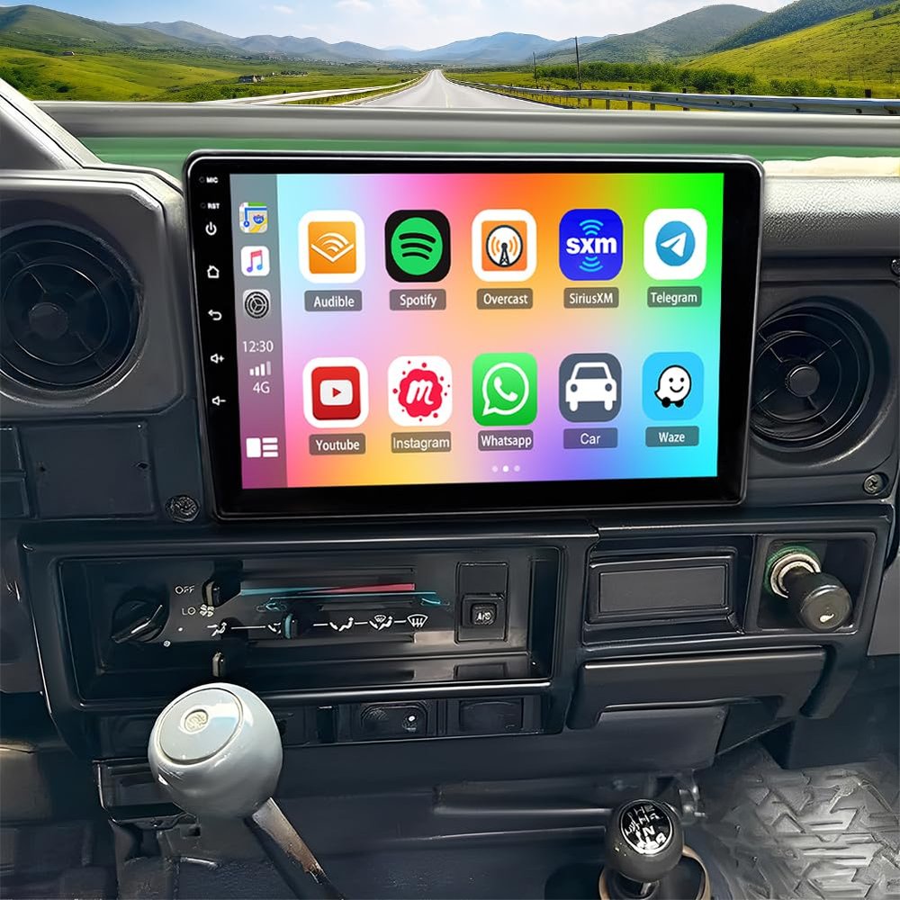 10.1" Double Din Car Stereo Radio for Toyota Land Cruiser 1990-1997,with CarPlay & Android Auto,Touchscreen Double Din Radio w/Bluetooth,GPS Navigation,Car Audio Receivers,Backup Camera,Mirror Link,FM