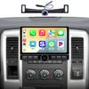 10 inch Touchscreen Car Stereo Radio for Dodge Ram 1500 2500 3500 2013-2018(Manual & Auto AC) Replacement Dash Kit w/Wired Wireless CarPlay Android Auto GPS Navigation (09-12 4 Core 2+64) view 1
