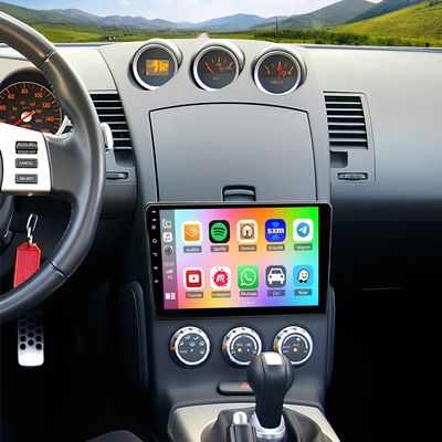 10.1" Double Din Car Stereo Radio for Nissan 350Z 2003-2009,with CarPlay & Android Auto,HD Touchscreen Double Din Radio with Bluetooth,GPS Navigation,Car Audio Receivers,Backup Camera,Mirror Link,FM