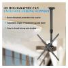 3D Advertising Display Adjustable Extendable Bracket 15.5 To 24 Inches Holographic Fan Projector Ceiling Mount Bracket High Brightness view 4