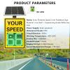 20"x27"/24"x35" Solar Powered Speed Limit Radar Sign, Aluminum Speed Radar Feedback Sign, for Road Safety, Adjustable Maximum Speed Limit, Lane Coverage 1-3(White,60 * 90cm/24 * 35in) view 2