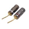 Gold Plated Banana Plugs Audio Jack Speaker Wire Cable Screw Connector 24K Gold Plated 4mm Audio Connector(12 Pieces) view 3