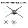 3D Hologram Fan, 3D Hologram Led Fan Projector, 2000*1444 Resolution 722 LED Beads, Holographic Advertising Player High Brightness(62cm) view 4