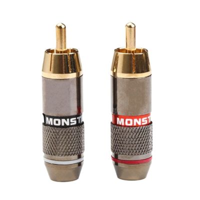 4PCS Double Self-Locking Gold Plated Copper Banana Lotus Audio Connectors for Speaker Wire Adapter Connector