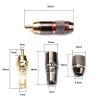 4PCS Double Self-Locking Gold Plated Copper Banana Lotus Audio Connectors for Speaker Wire Adapter Connector view 2