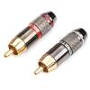 4PCS Double Self-Locking Gold Plated Copper Banana Lotus Audio Connectors for Speaker Wire Adapter Connector view 4