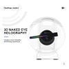 13cm Mini 3d Holographic Advertising Light, LED Desktop Model Fan Screen With Audio Playback Transparent Cover Hologram Fan High Brightness view 3