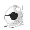 13cm Mini 3d Holographic Advertising Light, LED Desktop Model Fan Screen With Audio Playback Transparent Cover Hologram Fan High Brightness view 4