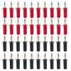40PCS/4mm Banana Electrical Connector Adaptor Male Female Jack for Speaker Test Probes Converter(40 Red) view 1